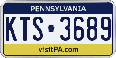 PA license plate KTS3689
