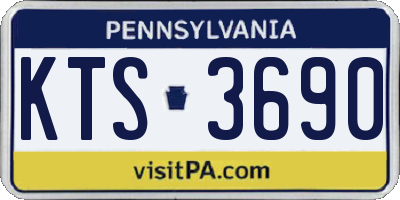 PA license plate KTS3690