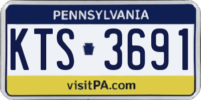 PA license plate KTS3691