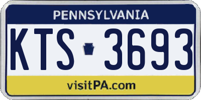 PA license plate KTS3693