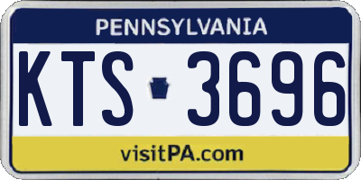 PA license plate KTS3696