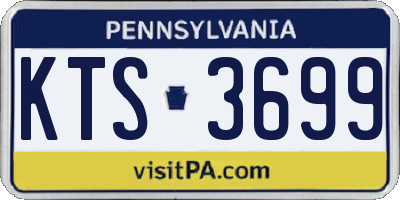 PA license plate KTS3699