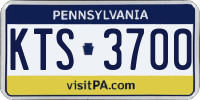 PA license plate KTS3700