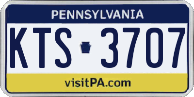 PA license plate KTS3707