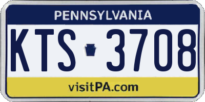 PA license plate KTS3708