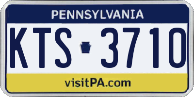 PA license plate KTS3710