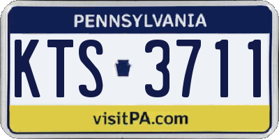 PA license plate KTS3711