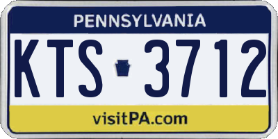 PA license plate KTS3712
