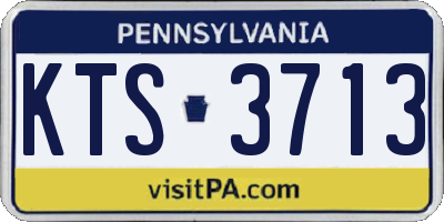 PA license plate KTS3713