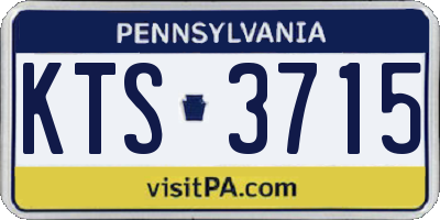 PA license plate KTS3715