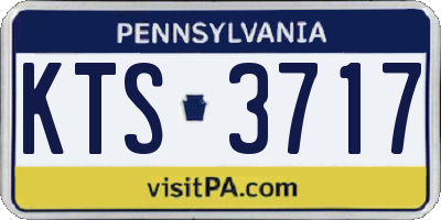 PA license plate KTS3717