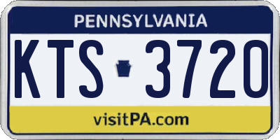 PA license plate KTS3720