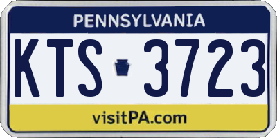PA license plate KTS3723