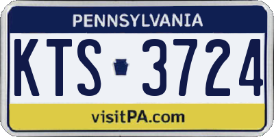 PA license plate KTS3724
