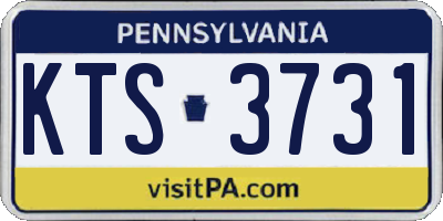 PA license plate KTS3731