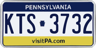 PA license plate KTS3732