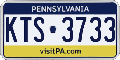 PA license plate KTS3733