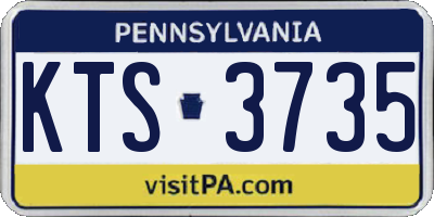 PA license plate KTS3735