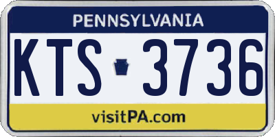 PA license plate KTS3736