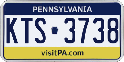 PA license plate KTS3738