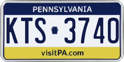 PA license plate KTS3740