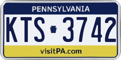 PA license plate KTS3742