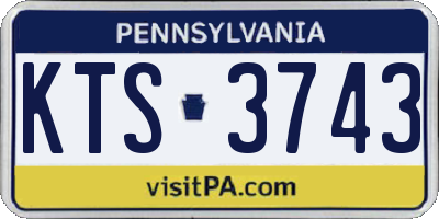 PA license plate KTS3743