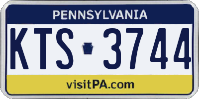 PA license plate KTS3744