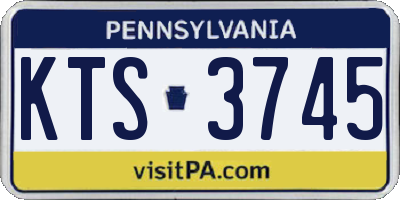 PA license plate KTS3745