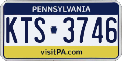 PA license plate KTS3746