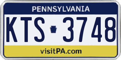 PA license plate KTS3748
