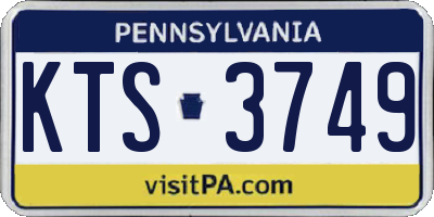 PA license plate KTS3749