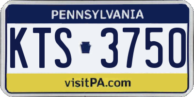 PA license plate KTS3750