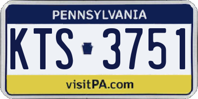 PA license plate KTS3751
