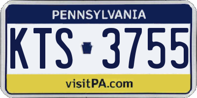 PA license plate KTS3755