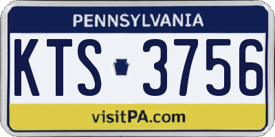 PA license plate KTS3756