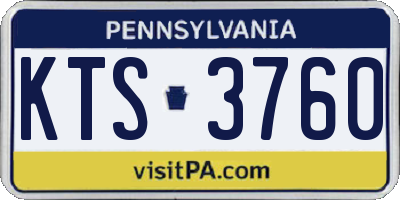 PA license plate KTS3760