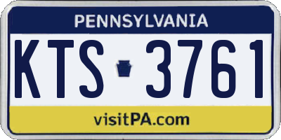 PA license plate KTS3761