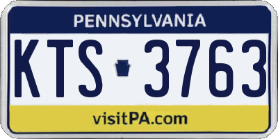 PA license plate KTS3763