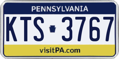 PA license plate KTS3767