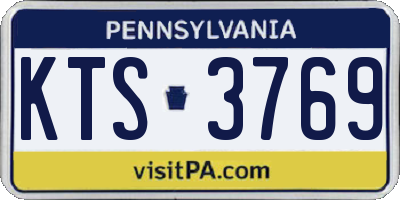 PA license plate KTS3769