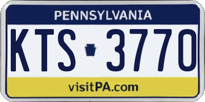 PA license plate KTS3770