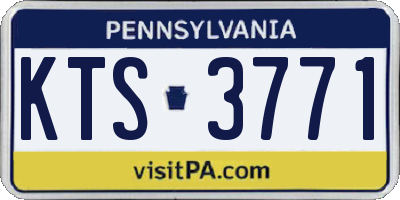PA license plate KTS3771