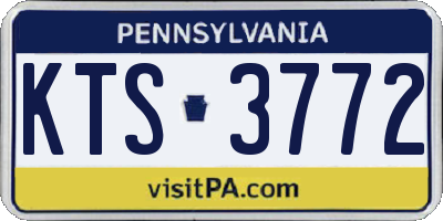 PA license plate KTS3772