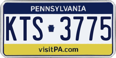 PA license plate KTS3775