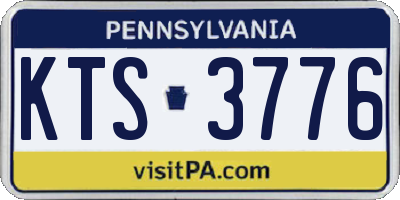 PA license plate KTS3776