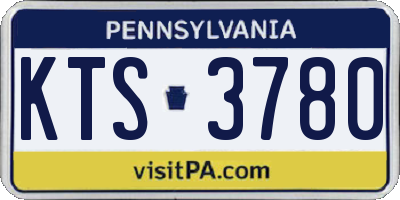 PA license plate KTS3780