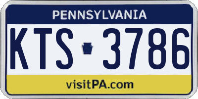 PA license plate KTS3786