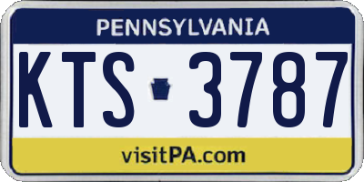 PA license plate KTS3787