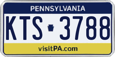 PA license plate KTS3788